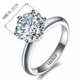 Zirkonia Solitärring - 18k Weißgold-plattiert | Shop Nory