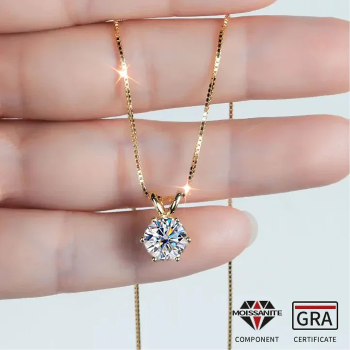 Luminöse Moissanit Anhänger Necklace - Bezahlbare Luxus | Shop Nory