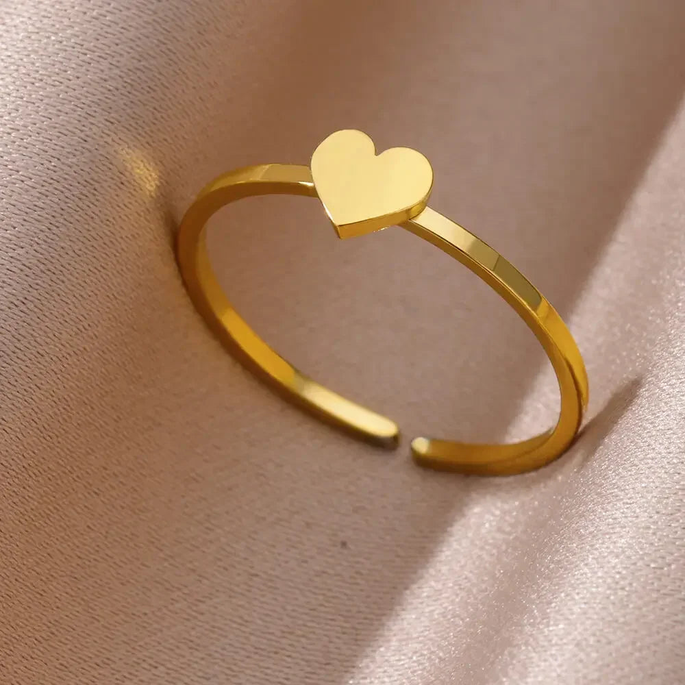 Edelstahl Herzring für Frauen Shop Nory