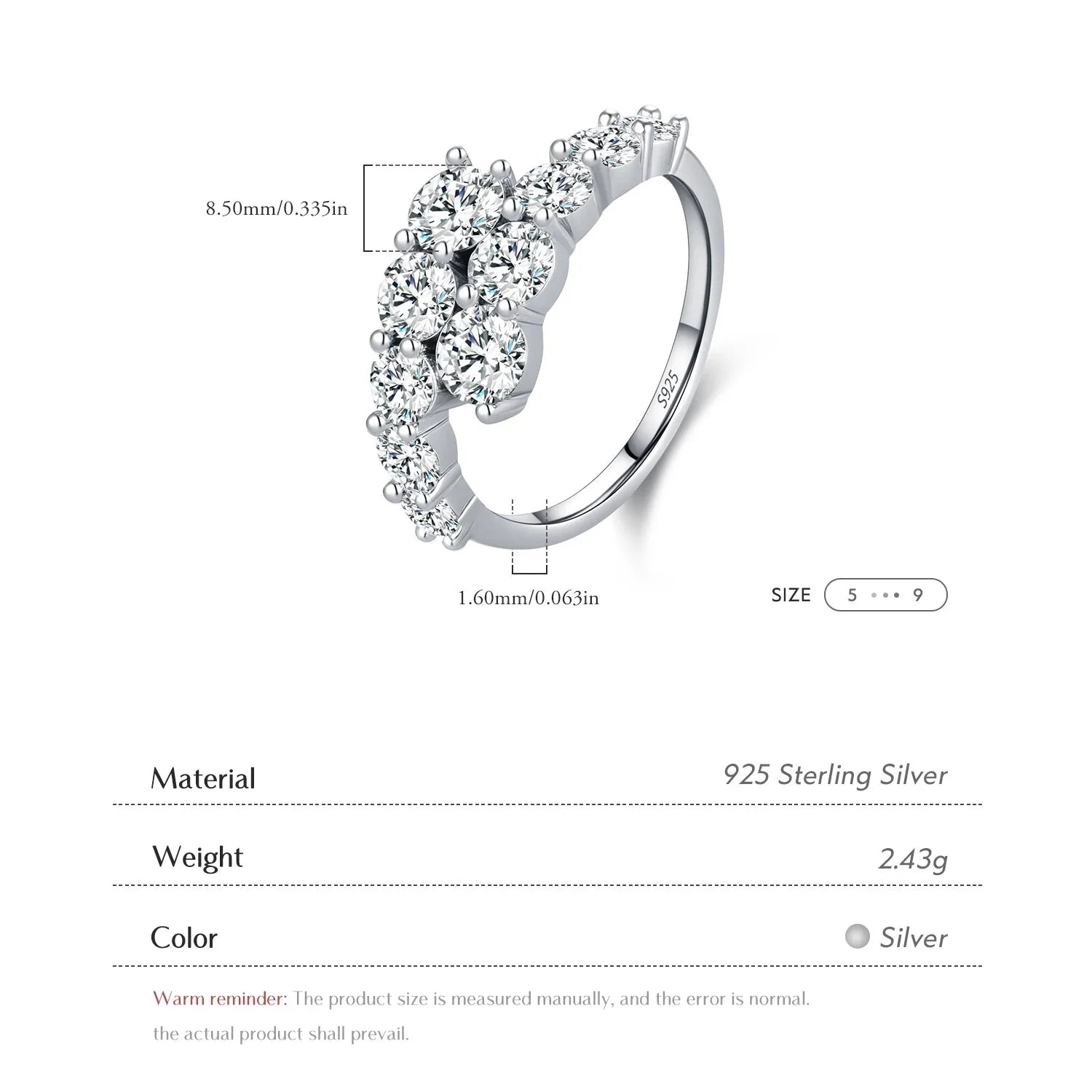 Ivictress Moissanit Luxus Ring - Erschwingliche Eleganz | Shop Nory