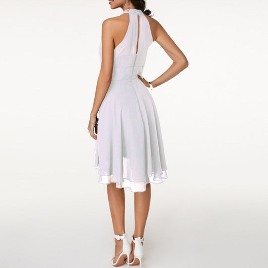 Stilvolle Halter A-Linien Kleid