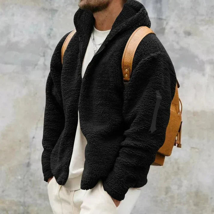 Herren Kapuzen-Fleecejacke