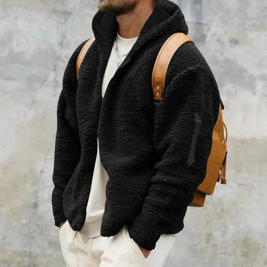 Herren Kapuzen-Fleecejacke