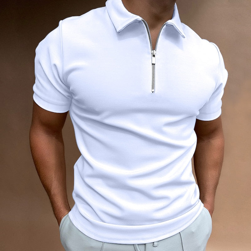 Zip-Up Polo-Shirt
