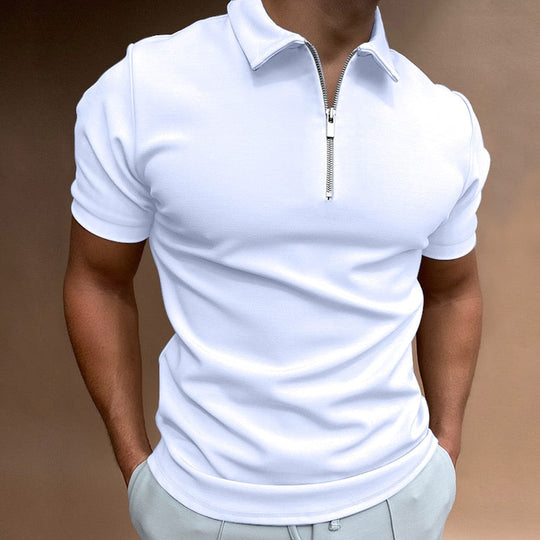 Zip-Up Polo-Shirt