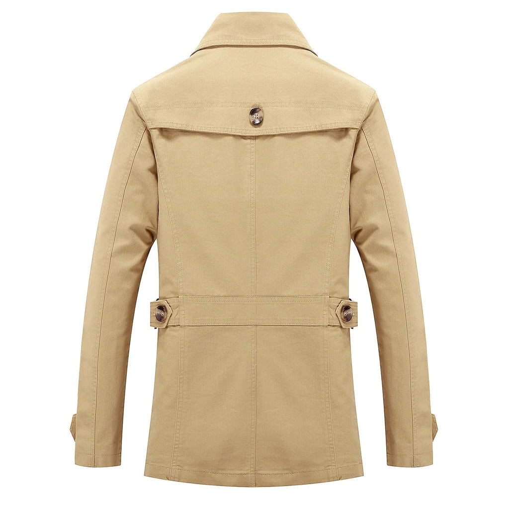 Stylischer langer Herbst-Trenchcoat für Herren
