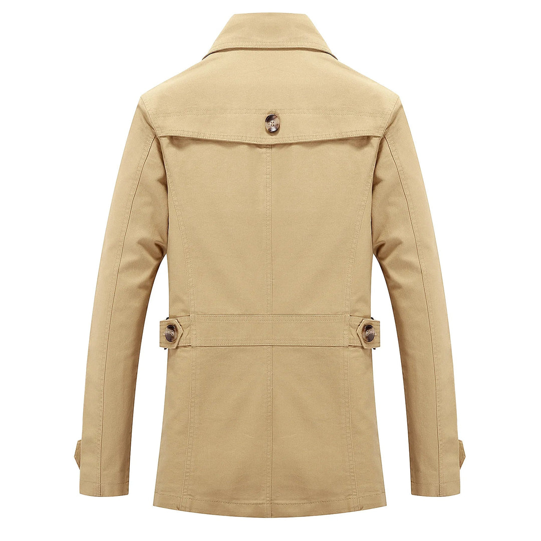 Stylischer langer Herbst-Trenchcoat für Herren