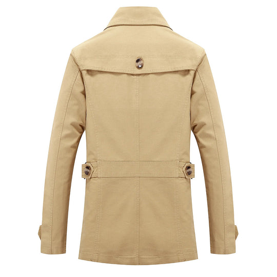 Stylischer langer Herbst-Trenchcoat für Herren