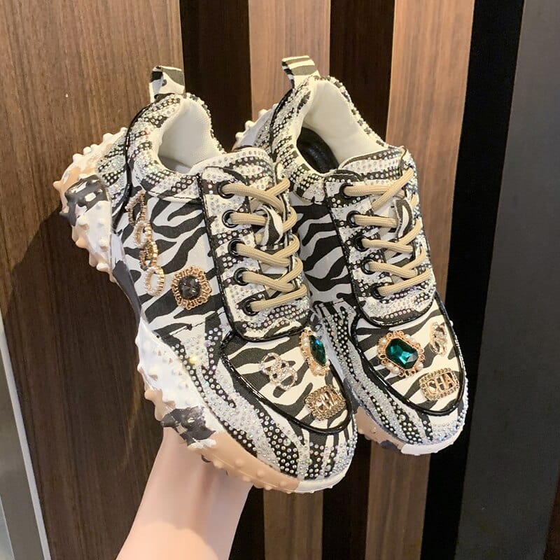 Funkelnde Diamanten Schuhe