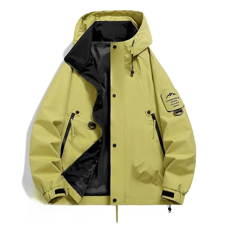 ShopNory Damen Windbreaker Jacke mit Kapuze und Stehkragen