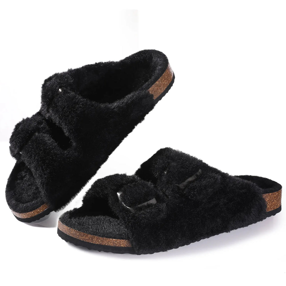 Chic Winter-Plüsch-Fellpantoffeln für Damen
