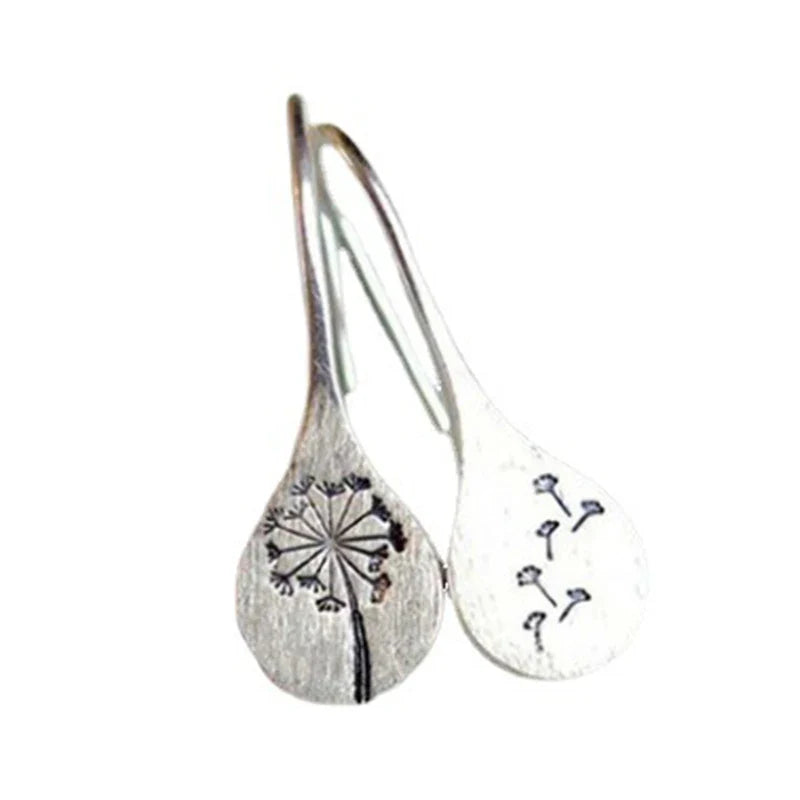 Damen 925 Sterling Silber Blume Löwenzahnform Haken Ohrringe | Shop Nory