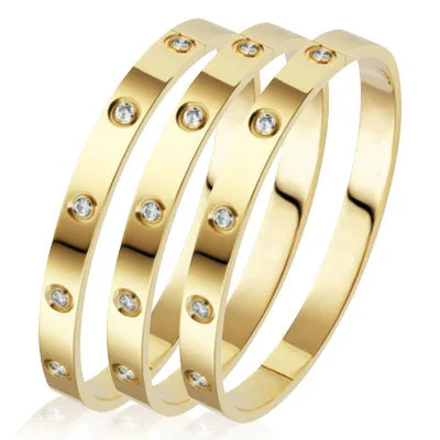 Edelstahl Rhinestonto Bangle-Armband für Frauen Shop Nory