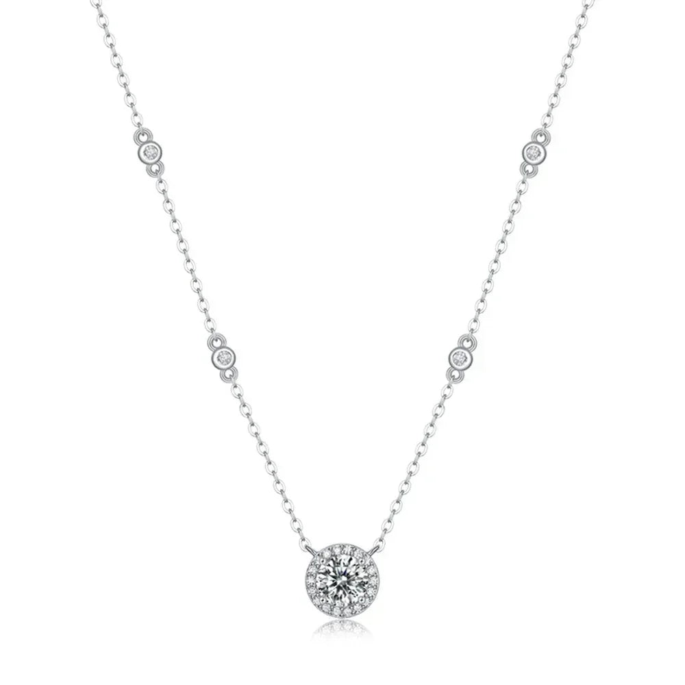 Ivictress Moissanite Halskette: Funkelnde Eleganz aus Sterlingsilber | Shop Nory