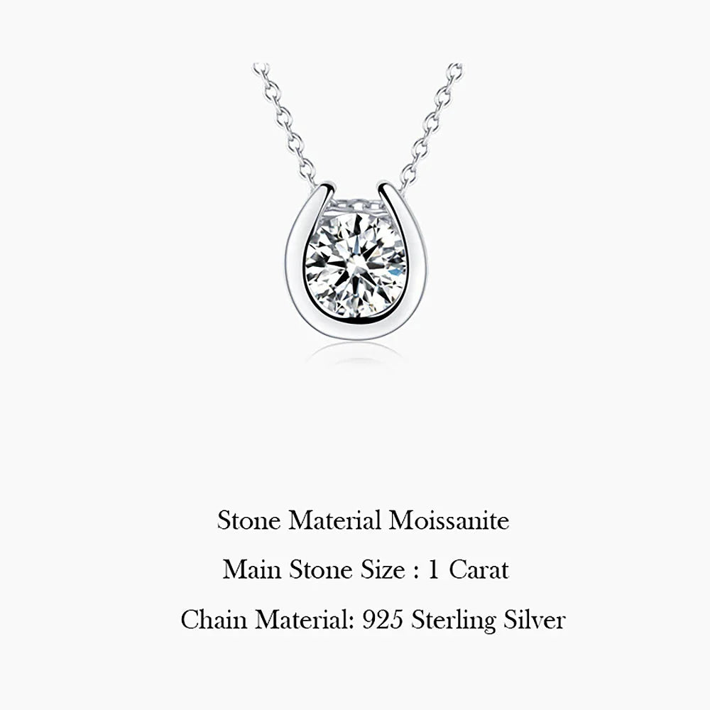 Luxus Moissanite Hufeisen Anhänger Halskette | Shop Nory