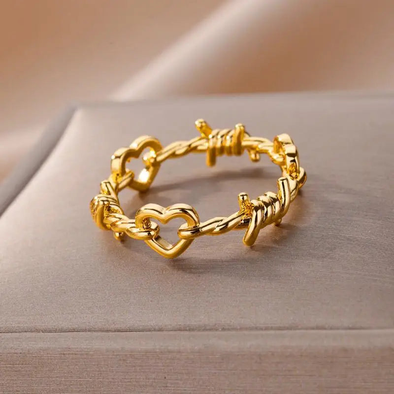 Edelstahl Herzring für Frauen Shop Nory