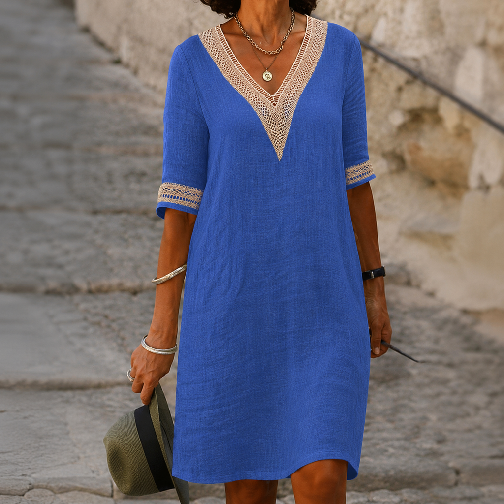 ShopNory | Stilvolles Leinen Sommerkleid für Frauen