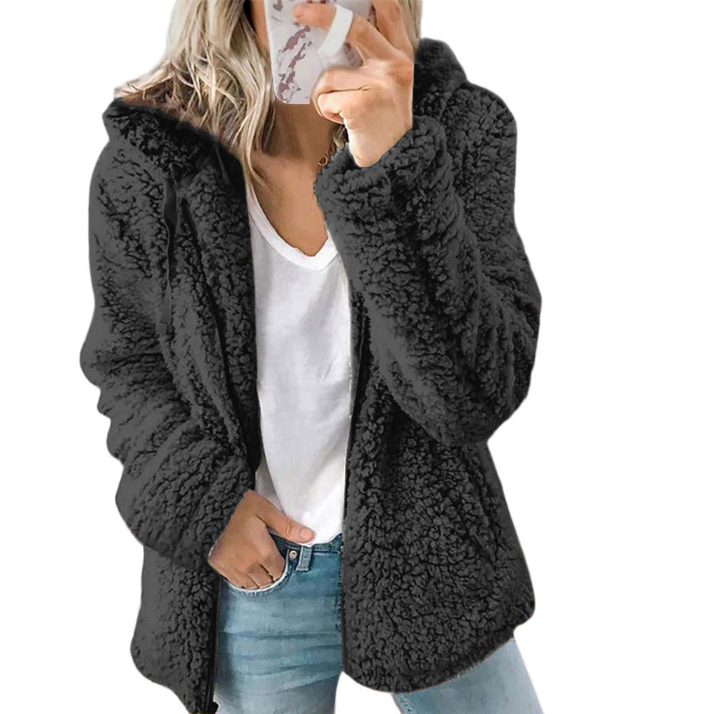 ShopNory | Teddy Fleecejacke Damen Lang
