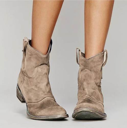 Western Inspirierte Wildlederstiefeletten