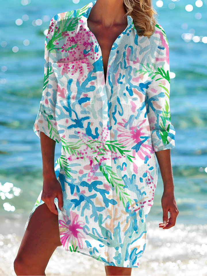 flexible button-down bluse
