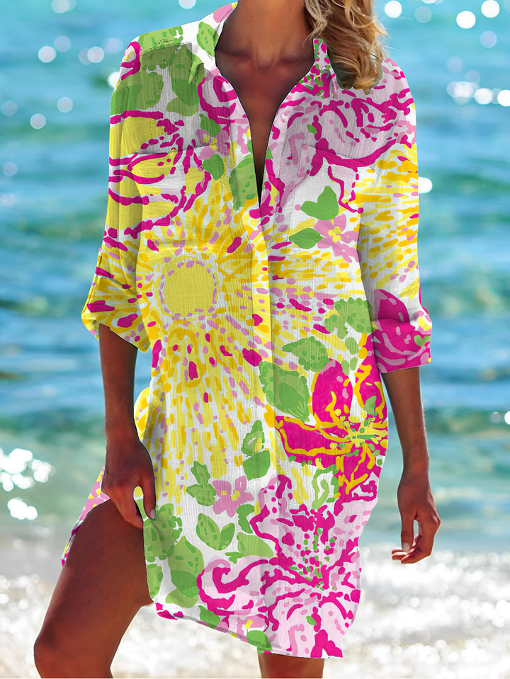 flexible button-down bluse