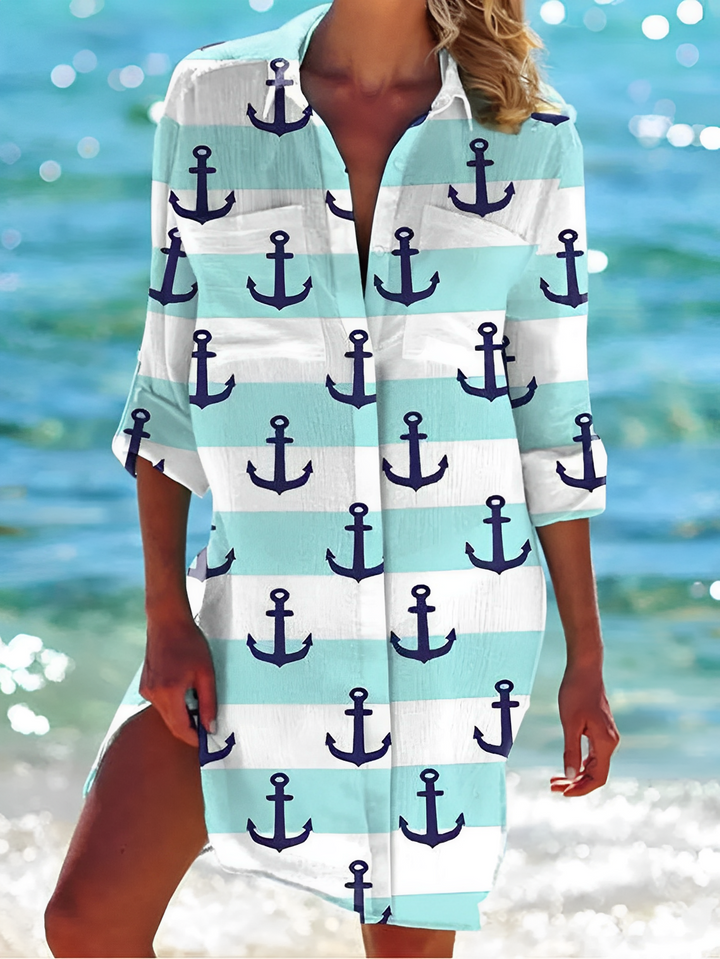 flexible button-down bluse