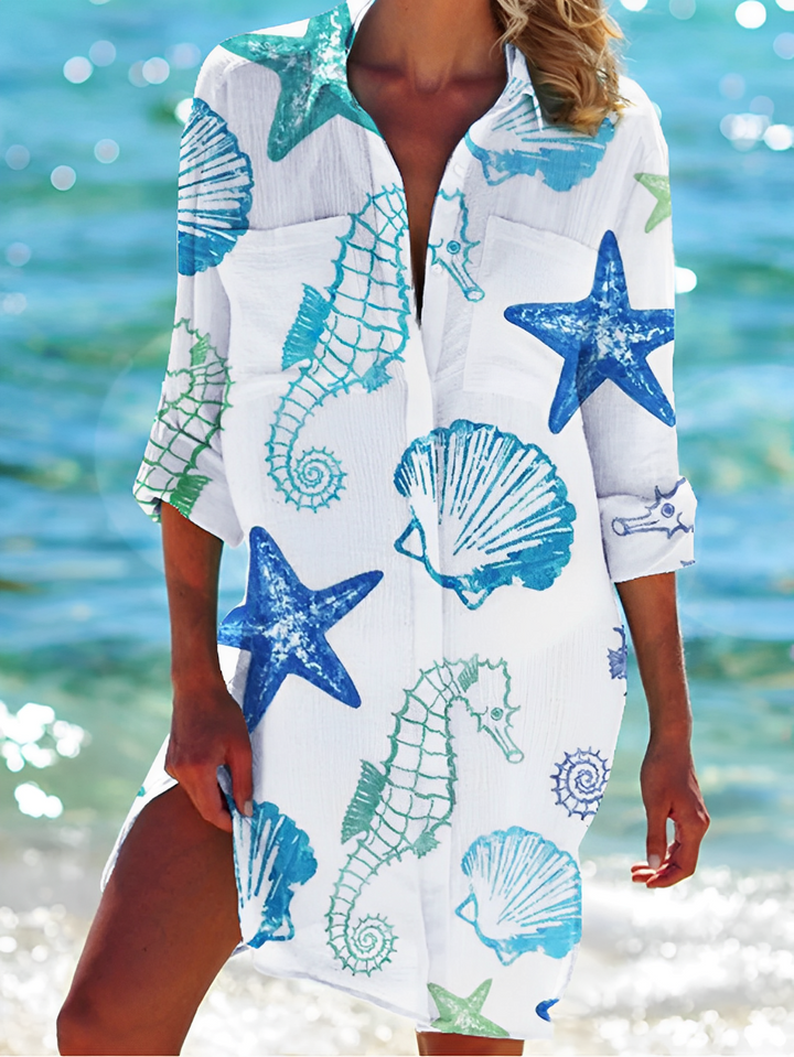 flexible button-down bluse