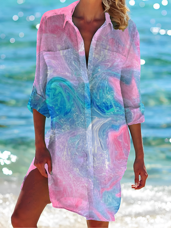 flexible button-down bluse