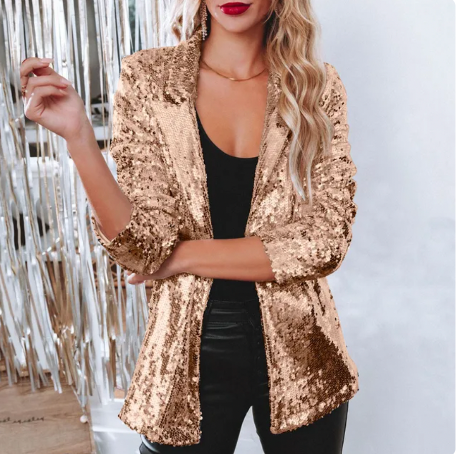 Glamouröse Pailletten Blazer