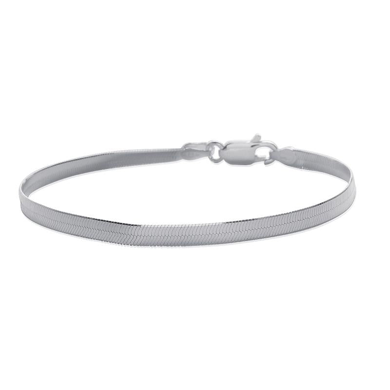 Flaches Schlangenarmband aus Silber | Shop Nory