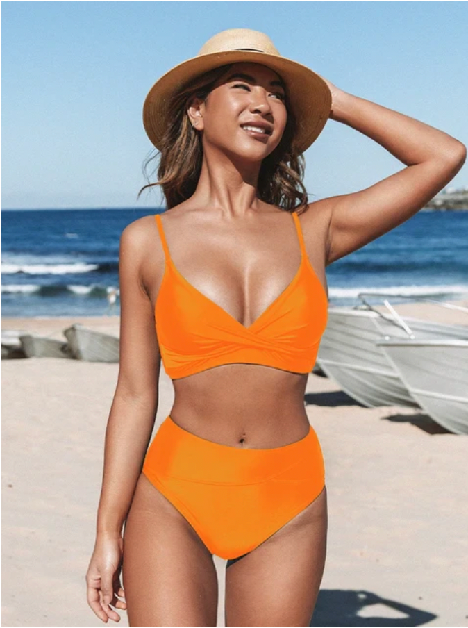 Elegantes Bikini-Set mit Hoch Tailliertem Design für Damen
