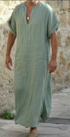 Shopnory | Bequeme Djellaba mit V-Ausschnitt
