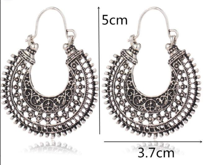 Filigrane tibetische Ohrringe aus 925er Silber | Shop Nory