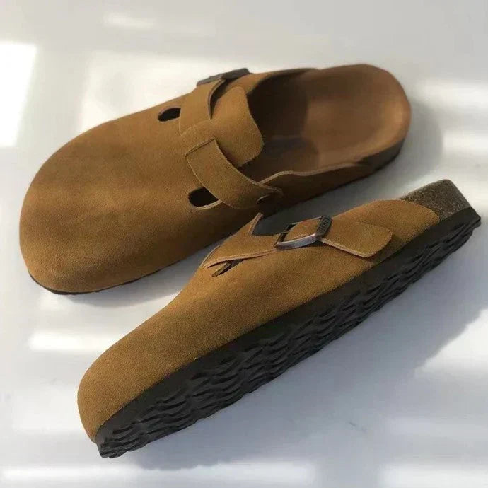 ShopNory | Lässige Wildlederclogs Mit Schnallenriemen Für Herren