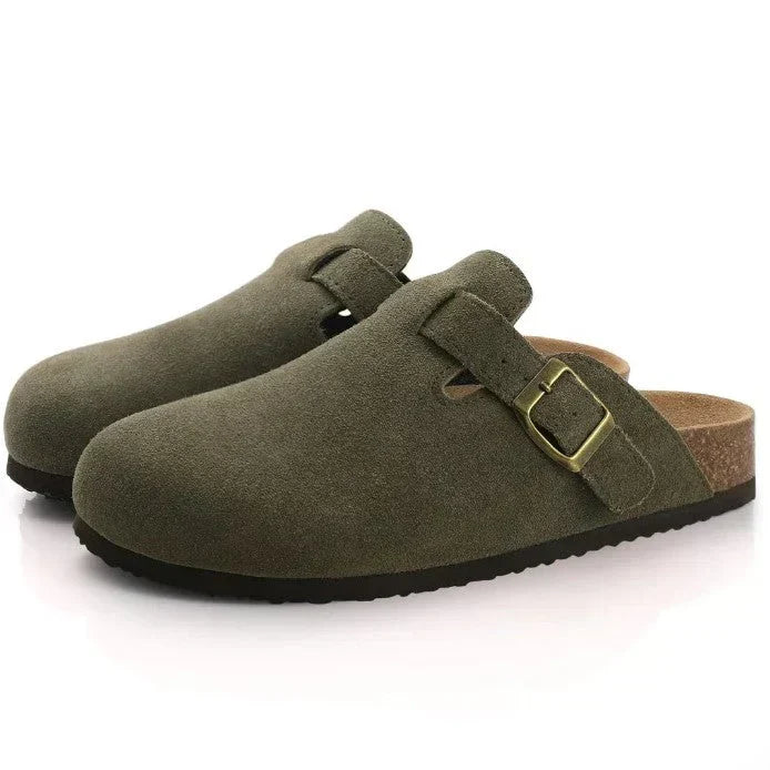 ShopNory | Lässige Wildlederclogs Mit Schnallenriemen Für Herren