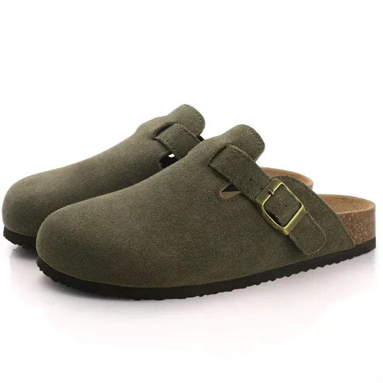 ShopNory | Lässige Wildlederclogs Mit Schnallenriemen Für Herren