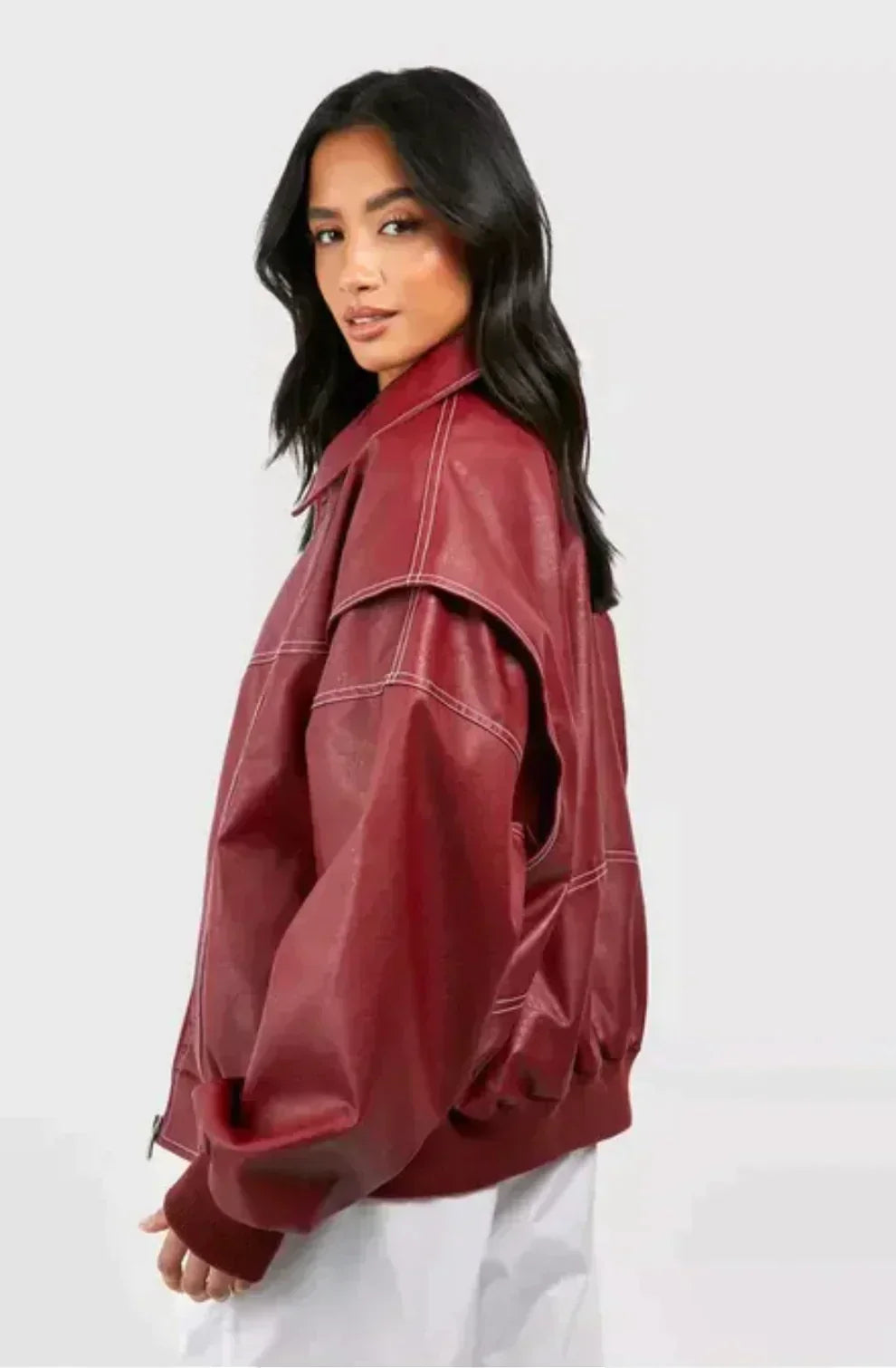 Shopnory | Übergröße Herbst Lederjacke