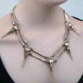 Large Silver Gothic Raven Multi Row Necklace | Shop Nory