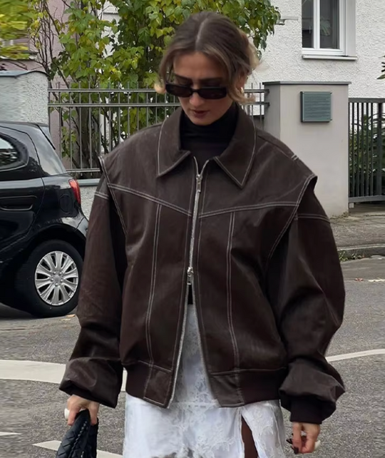 Oversized Bomberjacke Stilvoll und Wärmeresistent Perfekt für Herbst und Winter
