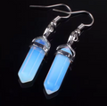Silver Opal Crystal Drop Charm Earrings | Shop Nory