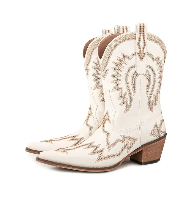 Klassische Western-Cowboystiefel Aus Leder für Damen