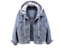 Lässige Jeansjacke für Frauen mit Kapuze