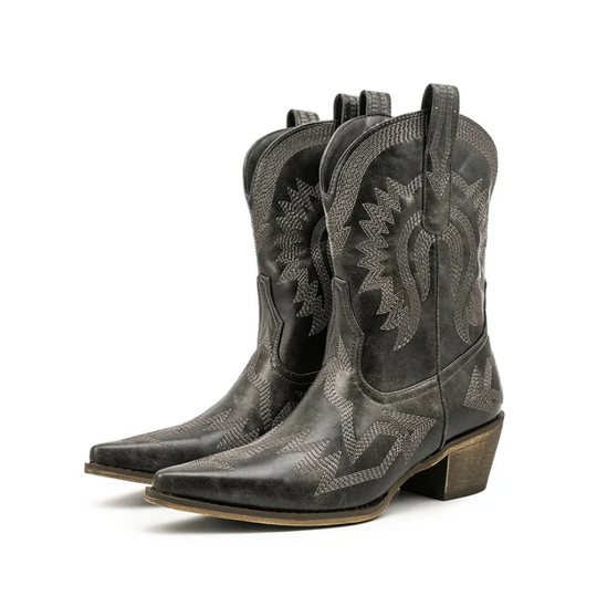 Klassische Western-Cowboystiefel Aus Leder für Damen