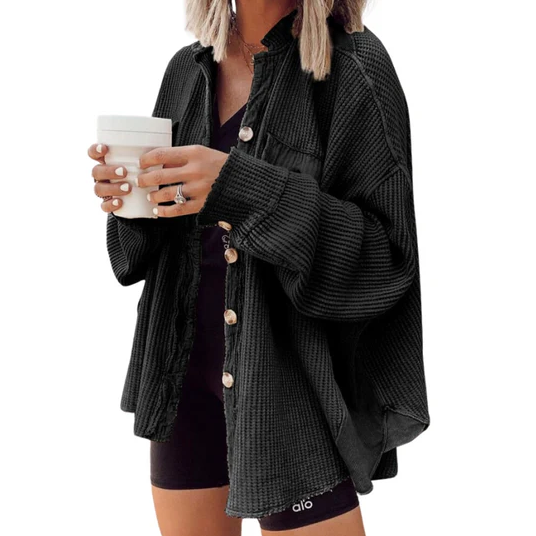 Jacke Aus Baumwollcord mit Unregelmäßiger Kapuze