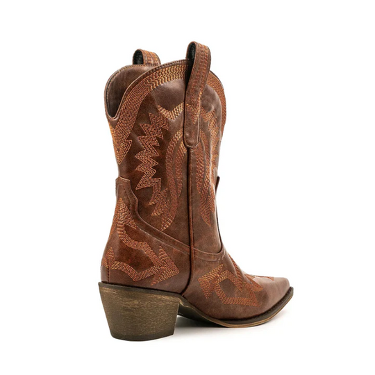 Klassische Western-Cowboystiefel Aus Leder für Damen