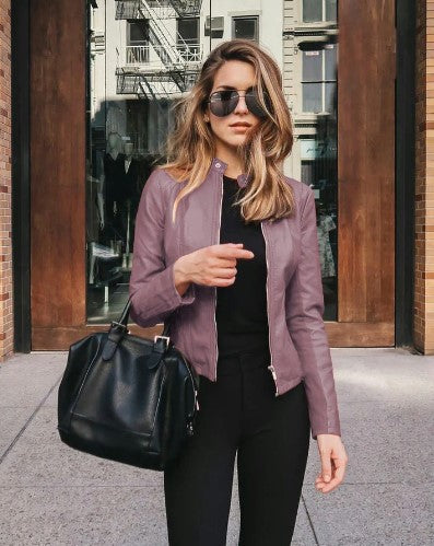 Taillierte Jacke Aus Kunstleder