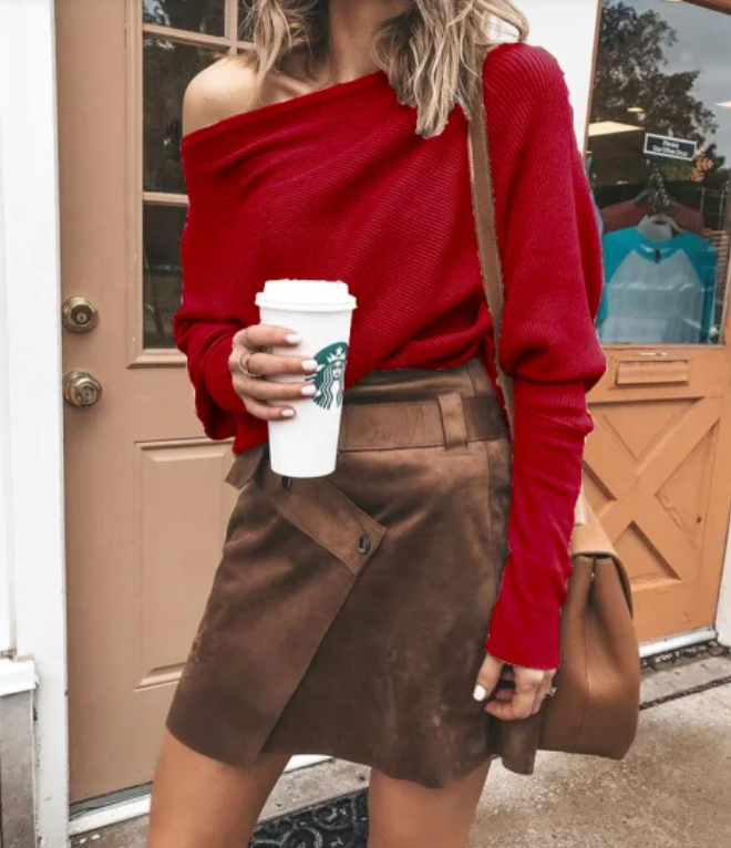 Premium Off-Shoulder Sweatshirt