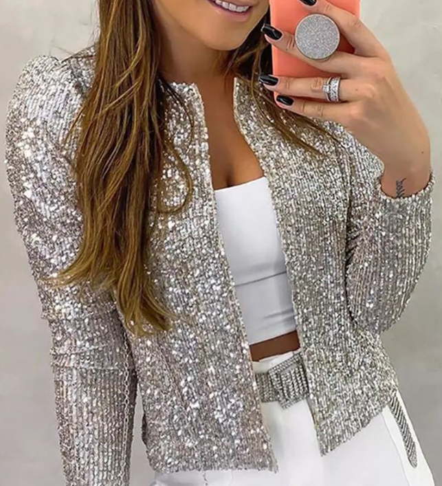 Elegante Paillettenjacke für Damen