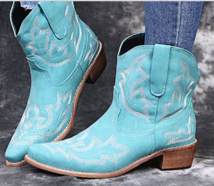 Damen Western Cowboystiefel Braun