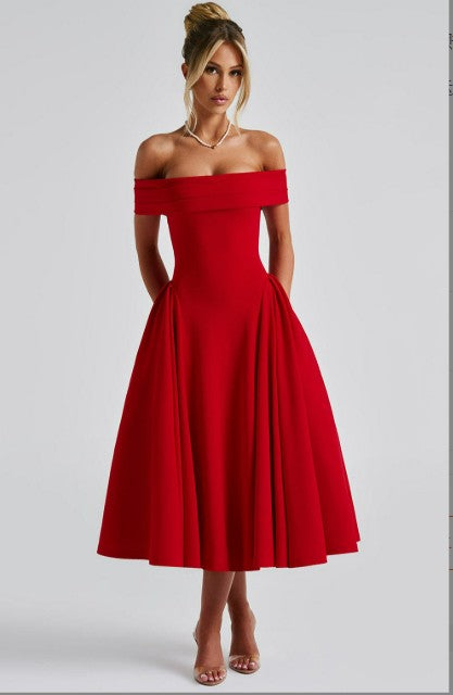 Midi-Kleid Elegant Blau